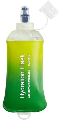 CXWLJL Soft Flask Weiche Wasserflasche zum Laufen, Wandern, Radfahren und Klettern, 250 ml, Farbverlauf, Grün