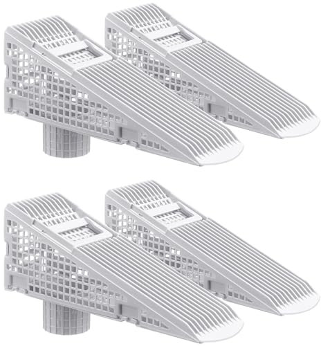 Nuanchu 4 Pcs Wedge Downspout Screen Gutter Guard Downspout Filter Gutter Leaf Debris Guards Filter Strainer for Leaves and Debris