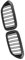 Frontgrill Schwarz glänzend Racing Grilles Doppellamellen-Haubengrill for BMW G30 G31 530i 540i 550i M5 2017-2020(Matte Black)