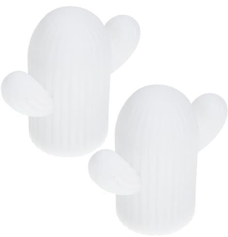 WHAMVOX 2 pezzi Lampada da Comodino Decorativa Forma di Cactus Luce Notturna da Tavolo per Camera da Letto Design Unico Resistente e Romantico Atmosfera Calda e Accogliente