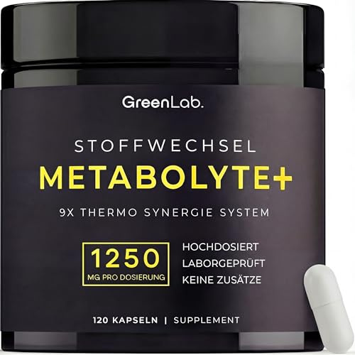 Metabolyte+ Fettverbrenner – Schnell Abnehmen mit 8X Thermo Synergie System | 120 Kapseln - Hochdosierter Fatburner für Stoffwechsel & Energie