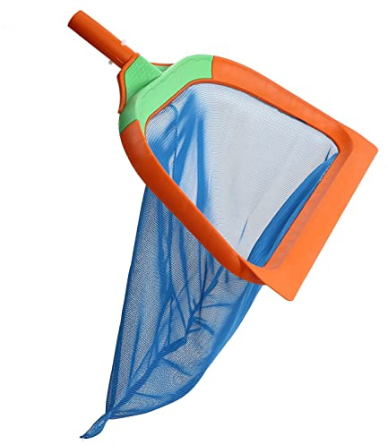 GEDMRT Pool Leaf Net Replacement | Sturdy Plastic Frame & Nylon Mesh | Quick Clear Skimmer Net for Swimming Pools/Hot Tubs/Fountains | Standard Brush Rod Attachment