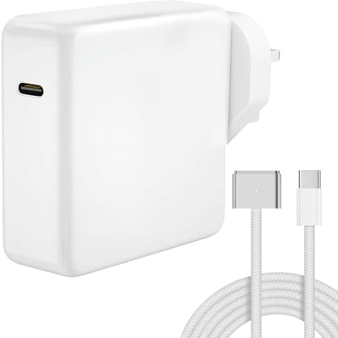 MacBook Air Pro Charger - 70W USB C to Magnetic 3 Charger M4/M3/M2/M1 Fast Power Adapter with MacBook Air 13/15 inch, MacBook Pro 14/16 inch (2021~2024) Original Quality 6.6FT Braided Cable
