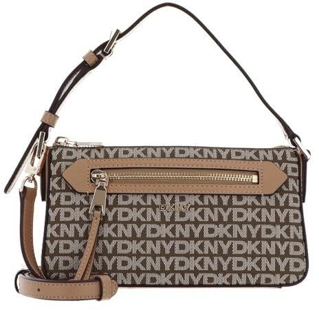 DKNY Women's Bryant Ave Top Zip Demi Crossbody, Chino/Cappuccino
