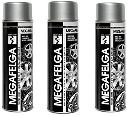 Deco Color 3er Sparpack 500ml Felgenlack SILBER Felgen Farbe Felgenspray Sprühfarbe