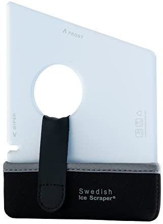 Swedish Ice Scraper - 6mm Ice Blue with Neoprene Holder