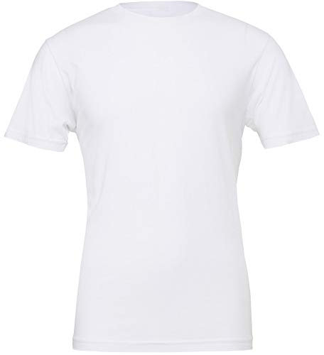 Canvas Unisex Jersey Crew Neck Short Sleeve T-Shirt (2XL) (White)