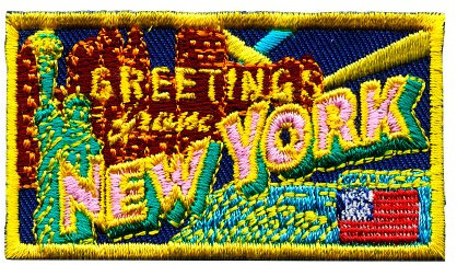 Greetings from New York America USA Federal States sew-on, iron-on patch 0010