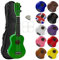 Mad About SU8-GR Sopran-Ukulele in Grün mit einer GRATIS Gigbag, Pick und Ersatzsaiten - großartig für Schulen und Anfänger