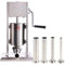 Hakka 5L/11LB Sausage Stuffer, Manual Sausage Maker Machine Filler Meat Stuffer 2 Speed Stainless Steel All Coverage Vertical Sausage Roll Making Machine with 4 S/S Filling Funnels