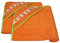 Betz 2er Set Kinder Badetücher mit Kapuze 2 Stück Kapuzenbadetücher EULEN Farbe: orange 90x90 cm 100% Baumwolle