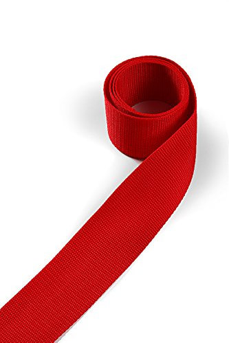 1buy3 Gurtband aus Polypropylen 25mm breit, 4 Meter lang, Farbe:8 - Kaminrot | Grundpreis pro Meter = € 1,37