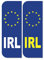 Landing Designs Pack of 2 Ireland Euro Car Number Plate Stickers 104mm by 35mm Each