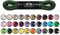 Mount Swiss Luxury Schuhbänder I Wasserabweisende und reißfeste Schnürsenkel rund ø 2-3 mm aus feiner Baumwolle/gewachst Farbe: Dark.Green, Länge: 80 cm