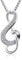 B.Catcher Halskette Kette Anhänger 925er Silber Notenschlüssel Music Damen Schmuck 45CM Kettenlänge