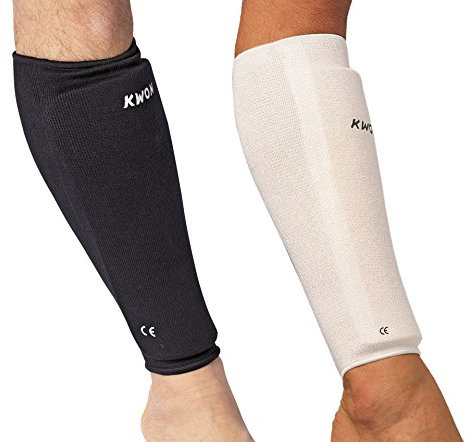 Kwon Schienbeinschützer Stoff CE weiß-schwarz