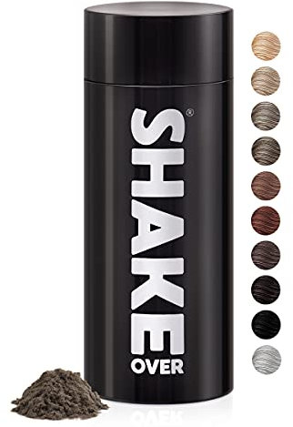 SHAKE OVER Veganes Streuhaar zur Haarverdichtung, mit Zink angereicherte Fasern, hochwertiges Schütthaar, Made in Europe (30 g, DARK BLONDE)