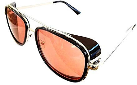 KIRALOVE Tony stark sonnenbrille - iron man - sexy - frau - mann - unisex - silberrahmen - rote linse - junge sonnenbrille iron man tony stark