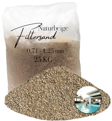 Aquagran 25 kg Filtersand 0,71-1,25 mm Quarzsand für Sandfilteranlage Poolfilter