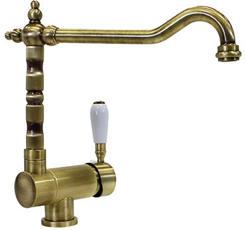 Miscelatore monocomando MIXOLDST Old fashion con canna pieghevole per sottofinestra (18 BRONZO ANTICATO)