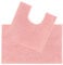 Allure Chenille Bobble Bath Mat Set - Non Slip Two Piece Bath & Toilet Mat Set, Super Soft, Absorbent & Easy Care (Blush)
