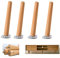 pingping1991 Lot de 4 Pied de Meubles en Bois Massif,Pattes de Meuble en Hêtre,Pieds de Canapé de Rechange,Table Basse Jambes,pour lit,Placard,Banc,Meuble TV,Armoire,avec Accessoires(tilt5cm/2.0in)