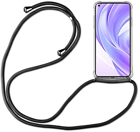 betterfon Hülle Kompatibel mit Xiaomi Mi 11 Lite | Handykette Smartphone Halskette Hülle mit Band | Handyhülle mit Kordel zum Umhängen Kompatibel für Mi 11 Lite | Schwarz