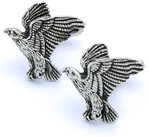 Manschettenknöpfe - Adler detailliert Silber