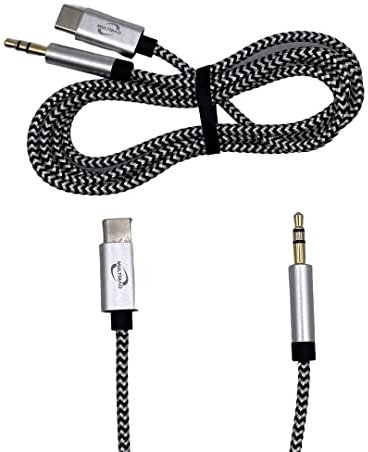 Multibao USB C to 3.5mm Audio Aux Jack Cable, 1M USB Type C to 3.5mm Headphone Stereo Cord Car Compatible with Samsung S22 S21 S20 Ultra Note Plus, Huawei P40 P30 Pro