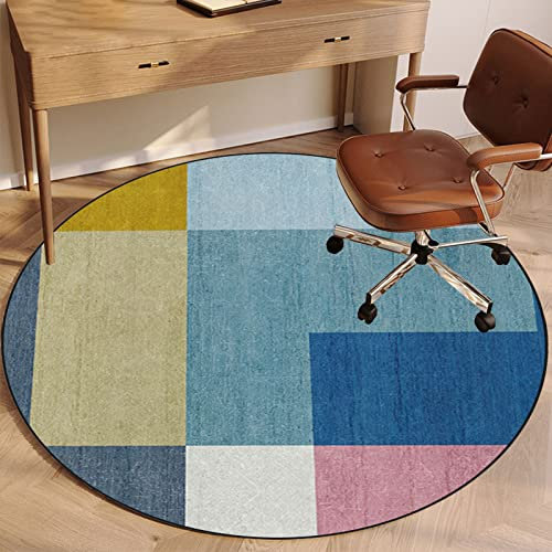 EYZO Tappeto Rotondo per Sedia a Rotelle, Tappeto Protettivo Salvapavimento, Tappetino per Sedia da Ufficio, Protezioni per Il Pavimento della Sedia Tappetino Antiscivolo Chairmat 80 cm