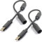 2pcs USB Breakaway Cord for Microsoft Xbox 360 & Slim Wired Controller, Dongle Adapter Extension Cable Replacement (2pcs (Gray))