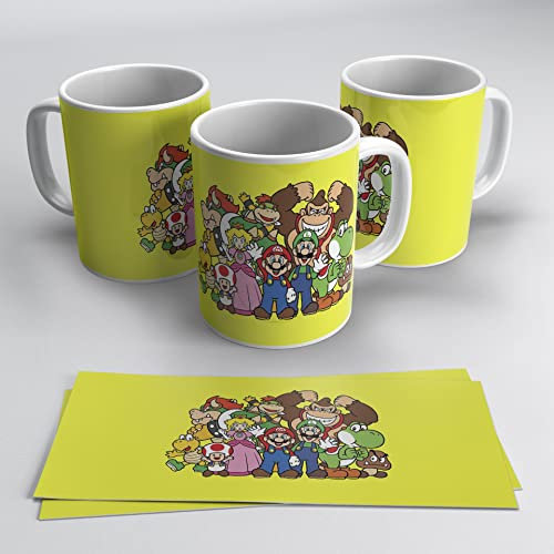 newseny Mug Luigi, Mario Bros et ses amis - Tasse Luigi Ceramica 320 ml (jaune)
