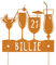Personalised Cocktail Glitter Cake Topper - Orange Any Custom Name & Age Gin Vodka Glitter Cake Decoration and Sprinkles - Happy Birthday Decorations - Personalised Toppers for Cakes by Cakeshop