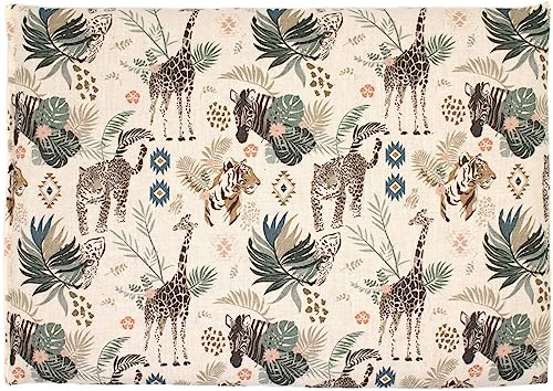 GIRAFFENLAND Johanniskernkissen 30 x 20 cm, Körnerkissen für Mikrowelle und Backofen - Bio Stoff Wilde Tiere - 2in1 Wärmekissen & Kältekompresse - 30x20cm, 800g