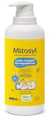 Mitosyl Dermoprotektive Körperlotion für Babys, geeignet für atopische und empfindliche Haut, vegane Formel mit Bioecolia, 400 ml