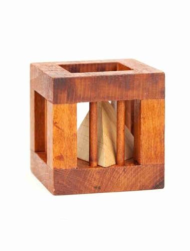 Logica Spiele Art. Effugium - 3D Denkspiel aus Holz - Schwierigkeit 2/6 Medium - Kollektion Leonardo da Vinci