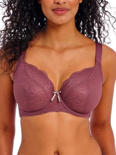 Freya Women's Fancies Underwire Balcony K Cup Bra Plunge, Opaque, Iced Mocha, 36GG US