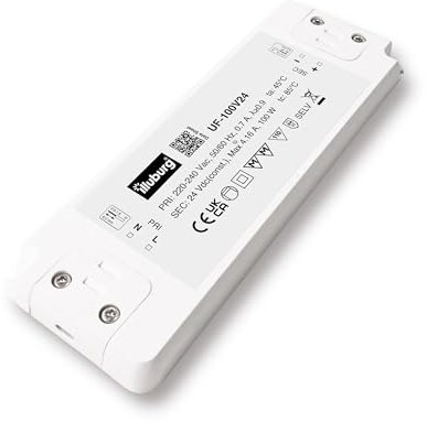 illuburg Trasformatore LED 24V 100W Sottile Senza Sfarfallio per Strisce Mobili LED Alimentatore Driver