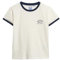 Superdry Damen Athletic Essentials Beach Graphic Ringer T-Shirt Wollweiß 44