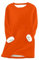 Yming Frauen Winterkleidung Netter Rundhalsausschnitt Solide Langarm Fleece Gefüttert Langarm Pullover Orange M