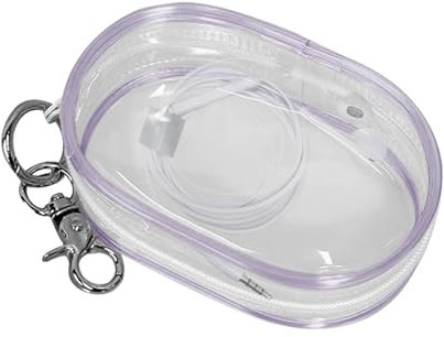 ARIOU Data Cable Storage Bag - Data Cable Storage Box | Transparent Portable Headphone Storage Box | Mobile Phone Charger Storage Organizer | Clear Cable Storage Bag for Travel, Home, Offices