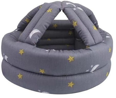 Harilla Chapeau de Protection Casque Anti-Collision Réglable Contre Les Chutes Casquette de Tête pour Personnes Âgées, Gris