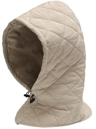 ZLYC Winddichte Wintermütze für Damen, Daunenschal, Sturmhaube, Beanie, warme Totenkopfmütze, Farbe: Beige, Einheitsgröße