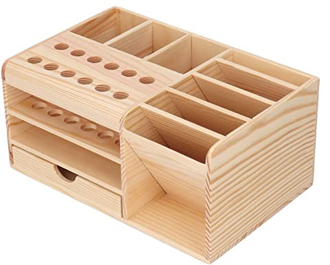 LOCADENCE Scaffale Porta Cacciaviti, Scatola Portaoggetti Multi Scomparto in Legno Resistente All'Usura e Ai Graffi, Supporto Organizer per Cacciaviti, Viti