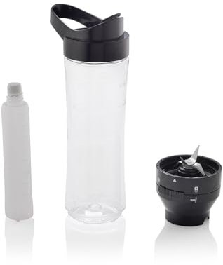 EUREL PREMIUMLine Smoothie Maker Set – Zubehör für MP94 Stabmixer Set, 600ml Smoothie Becher mit Edelstahlklingen, Trinkdeckel & Kühlstab für unterwegs