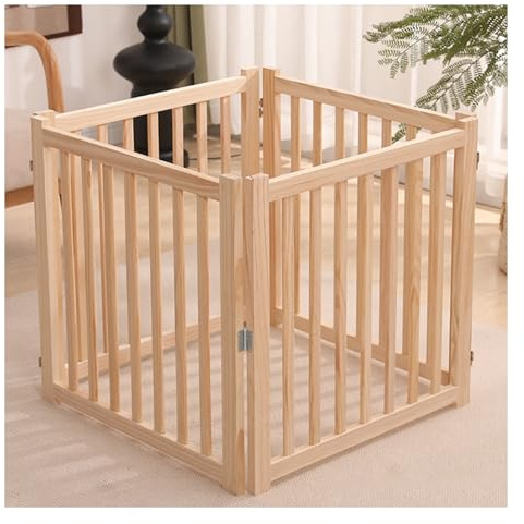 HBOOMOEM Pet Playpen，Pet Fence，Portable Dogpuppy Play Pen With Door，Foldable Puppy Dog Pen，Made Of Solid Wood, Free Combination, Stable Structure And Wide Range Of Uses.(60*60*243cm/23.6*23.6*95.7in)
