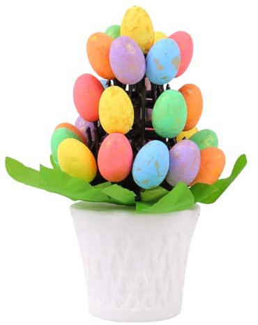 Shntig Helle Ostereier Blumentöpfe Dekoration Elegante Ostereier Container Dekoration verschönert Festival-Ambiente in Häusern