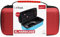 GXTrust 1252RB XL Funda para Nintendo Switch 2, Carcasa Estuche Rigido de Transporte para Consola y Accesorios, Funda Protectora Dura, Bolsillo para 4 Joy-Cons y 12 Cartuchos de Juego, Rojo / Azul