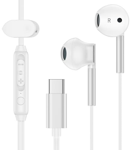 S25 Ultra Wired Earbuds USB C for Samsung Galaxy S25/S24 Ultra/Z Flip 6 5 4/Z Fold 6/5/4,USB Type C Headphone Earphone Phone with Built-in Remote to Control,Microphone USB C for Google Pixel 9 Pro/9/8