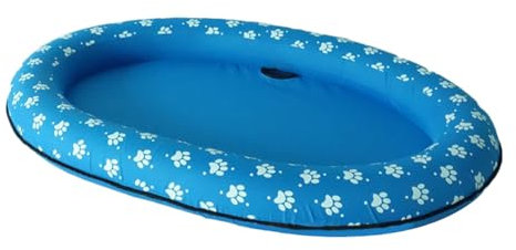Flotteur de Piscine pour Chiot - Flotteur Gonflable Pliable Stay Dry pour Grands Chiens et Chats, Lit Flottant Confortable pour Piscine, Plage ou Lac, Accessoire Flottant Sécurisé et Résistant pour An